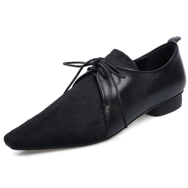 

sarairis 2020 new fashion concise pumps women shoes lace-up spring/autumn classics office lady pumps woman shoes, Black