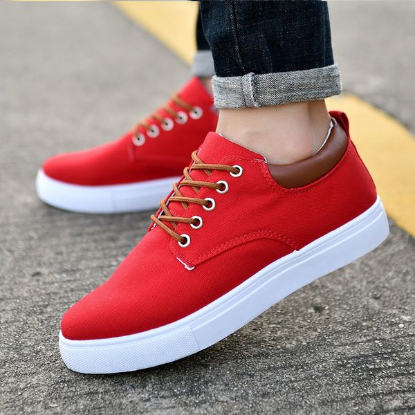 

new men fashion canvas sneakers black white blue grey red mens casual shoes out jogging walking style 4