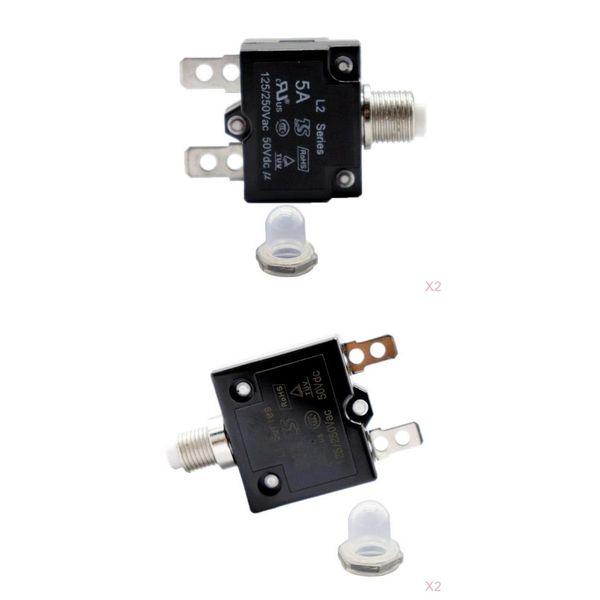 

4x circuit breaker overload protector switch fuse resettable 125/250volt