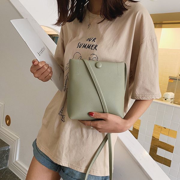 

новый стиль женский сумка мода простой кнопки для переноски мобильного телефона сумка корейский стиль плеча креста тела малый