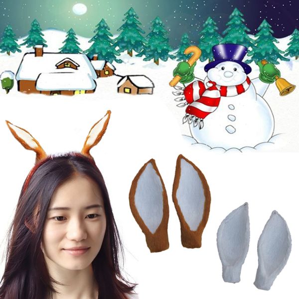 

1 pair simulation deer ears wedding pgraphy props performance tire christmas decorations diy headgear accessories 7c2192