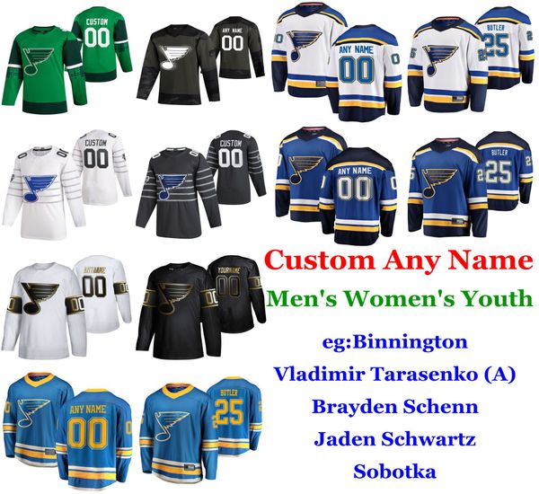 

s-6xl 2020 all-star сент-луис блюз хоккей трикотажного binnington джерси тарасенко brayden schenn джейден шварц sobotka пользовательская про, Black;red