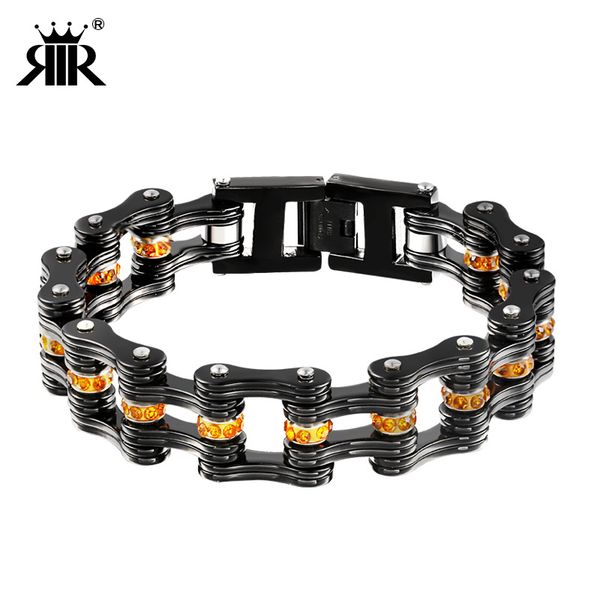 

black and white with pattern creative stainless steel ornament men titanium steel bracelets japanese korean bicycle locomotive b, Silver