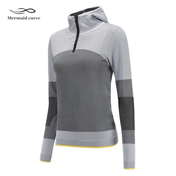 

русалка кривая женщины тренажерный зал письмо свободные спортивные футболки фитнес женщины растениеводство йога топы открытый полиэстер ткан