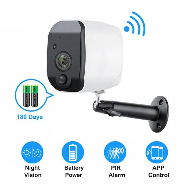 

outdoor ip camera 1080p hd battery wifi wireless surveillance camera 2.0mp home security waterproof pir alarm audio low power