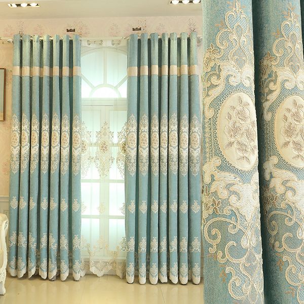 

new embroidered curtains, living room bedroom curtains