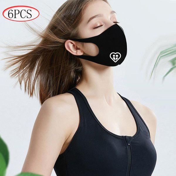 

6pc cotton facemaskÂ faceshield mondkapjes facemask reusable adults women fashion black dustproof mascarillas maske, Yellow