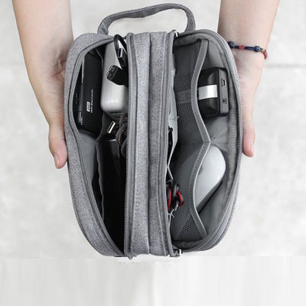 

multi-function storage bagtravel package business travel data line code digital usb data cable hdd organizer holder storage bag
