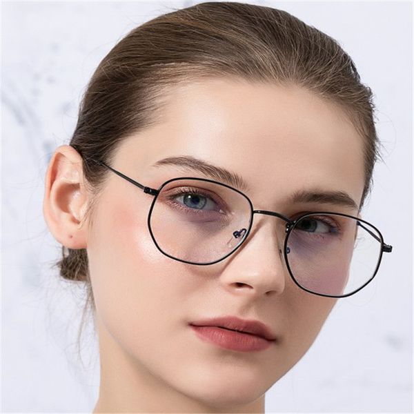 

bluemoky anti blue light glasses frame for women eye protection eyewear metal optical spectacle frames gaming computer eyeglasse, White;black