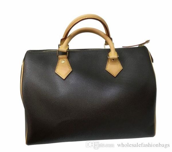 

classic brand new women real oxidizing genuine leather 25 30 35 handbag speedy purse tote bag 098