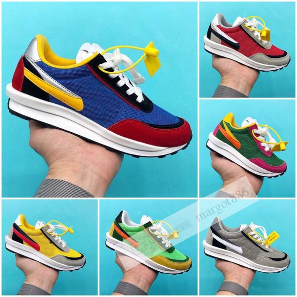 

sacai waffle kids running shoes boys girls green gusto sneaker waffle pine green children sneakers sports trainers