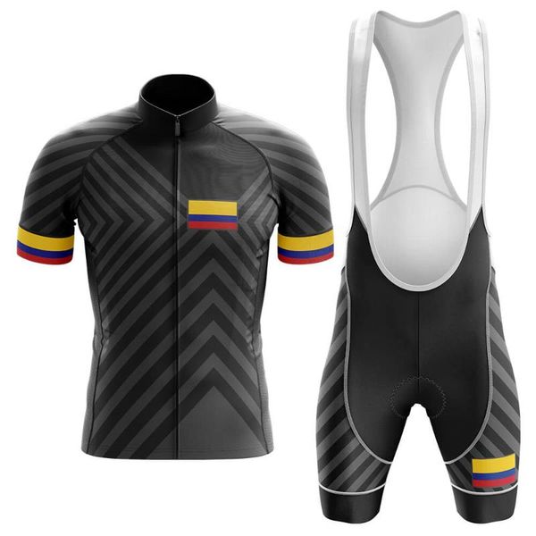 

colombia cycling jersey set summer cycling wear mountain bike clothes bicycle clothing mtb bike clothing suit, Black;blue