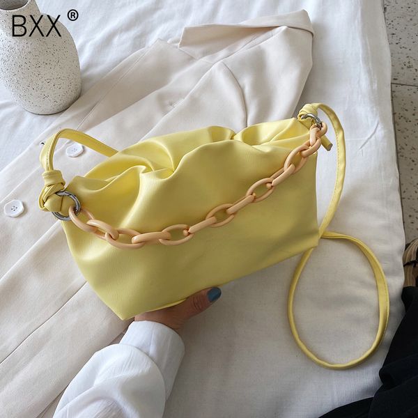 

bxx] chain design cloud pu leather crossbody bags for women 2020 elegant shoulder handbags female travel cross body bag hm166