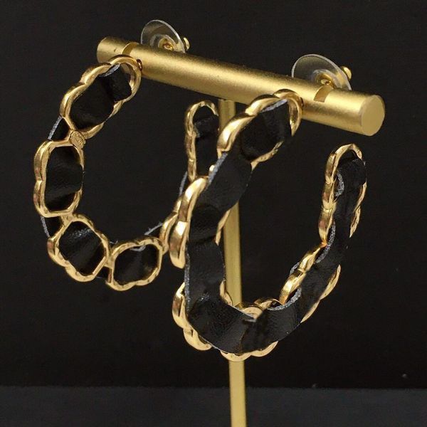 

fashion brand have stamps black c designer earrings for lady women party wedding lovers gift engagement luxury jewelry for bride with box 41, Golden;silver