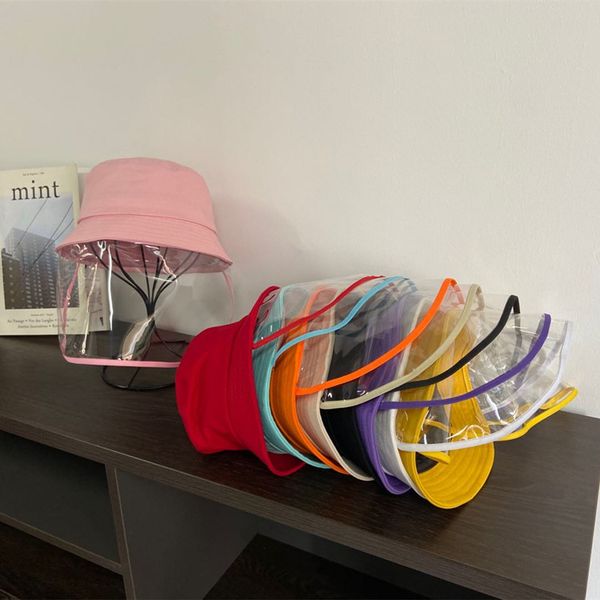 

2020 children kids boys girls outdoor detachable dual-use anti saliva splash-proof anti dust safe full-face protective bucke hat