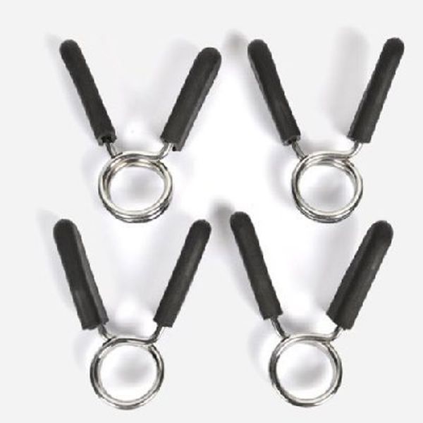 

2pcs gym clip lock clamp with comfort grips spring collars olympic bar 25mm barbell dumbbell