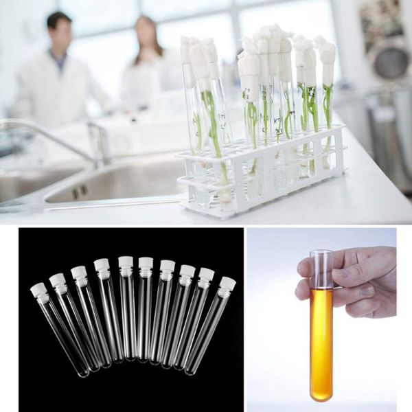 

transparent laboratory clear plastic test tube vials+push caps school lab supplies wedding favours