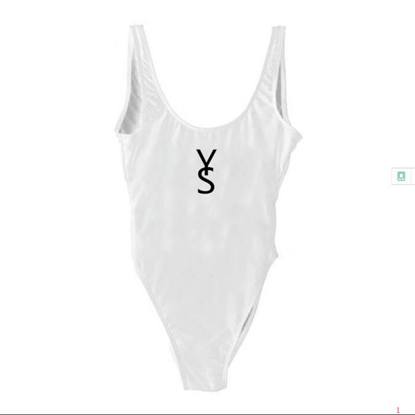 

womens brand bikinis fashion one-piece swimsuit with wonderful letter ys01 holiday jumpsuit beachwear summer size s-xl xyp5243/1, White;black