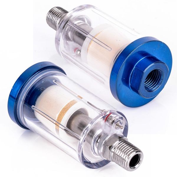 

1pcs 1/4'' spray gun air line mini filter water trap clear painting moisture tool kit for compressor spray paint gun tool