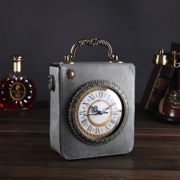 

2020 women's crossbody bags personality creative walkable clock retrosac main femme women bags shoulder bag zip