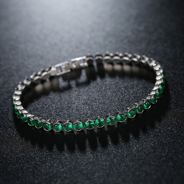 

18k plated sparkling cubic zircon cz cluster tennis bracelet fashion womens jewelry for party wedding crystal jewelry gift br0129, Black