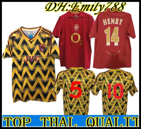 

1991 1993 andy cole ian wright tony adams retro soccer jersey 91 92 93 lee dixon kevin campbell alan smith classic vintage football shirt, Black;yellow