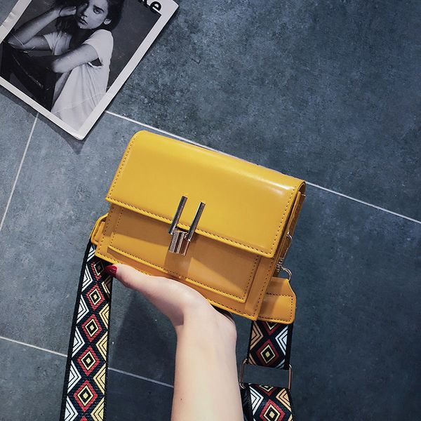 

weave broadband small bag woman tide single shoulder package all-match cable satchel concise small square package