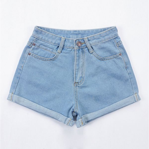 

plus size plus size women shorts high vintage waist crimping denim women 2019 style new fashion brand slim femme short jeans mujer, White;black