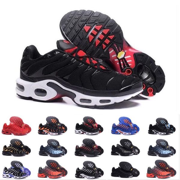 

Newest 2019 chaussure TN Plus Running Shoes For Men Outdoor Triple Black White Mens Trainers Hiking Sports Athletic Sneakers EUR 40-46