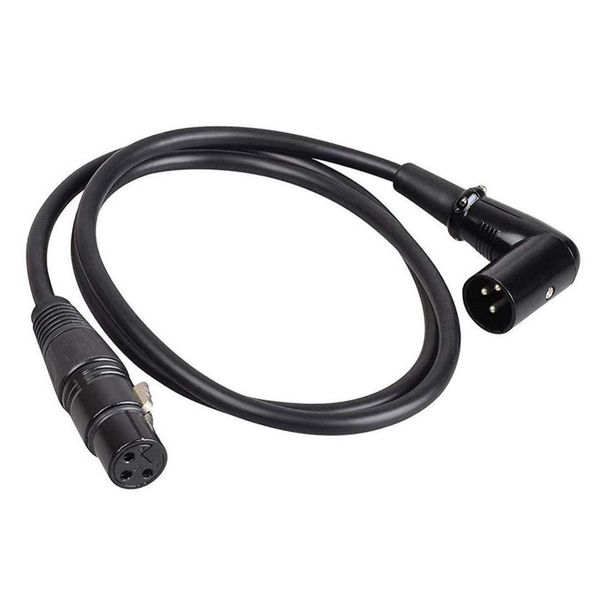 

pvc xlr right angle male female cable microphone balanced 3 pin cable adapter