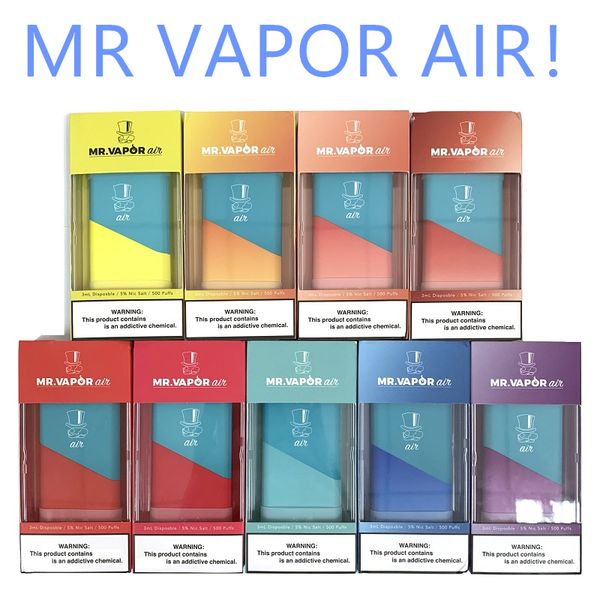 

Новый MR VAPOR воздух Одноразовая Vape Устройство Puff P Упаковка Pod Starter Kit 280mAh Аккумулятор 1,3 мл Картриджи Mrvapor Ecig Пусто испарить