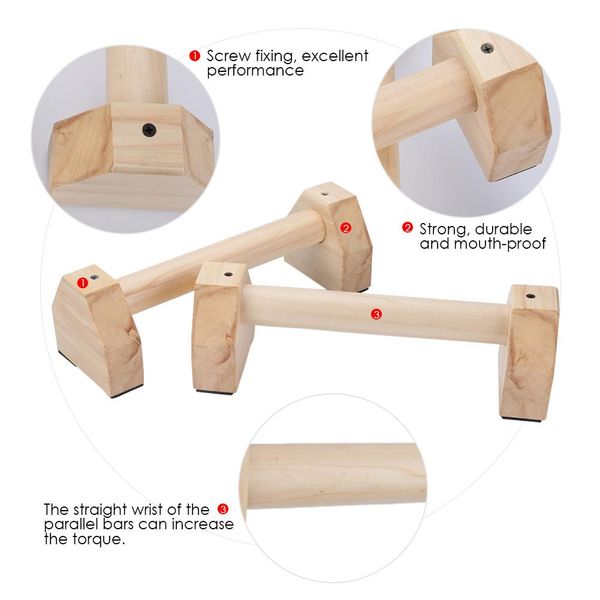 

fitness equipment h shaped environmental wooden calisthenics handstand personalized parallel bar double rod push-up stand