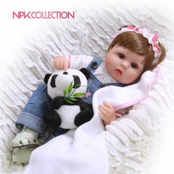

npkcollection silicone reborn baby dolls baby realistic alive boneca bebe lifelike real girl doll reborn birthday christmas t200209