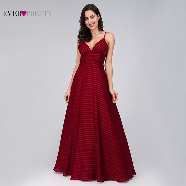 

new arrival burgundy evening dresses long ever pretty ep07857bd a-line v-neck sleeveless spaghetti strap formal party dresses, White;black