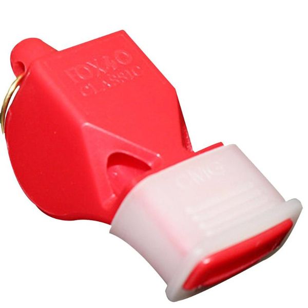 

professional plastic whistle outdoor survival whistle sports referee football rugby with neck wrist cord