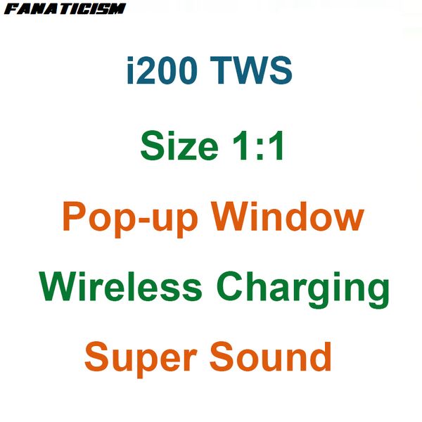 

i200 tws earbuds clone air 2 pop up qi wireless charging bluetooth 5.0 earphone pk i11 i12 i30 i60 i80 i500 i1000