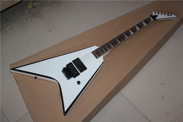 

New arrival white v hape white electric guitar guitar cu tom hop hipping