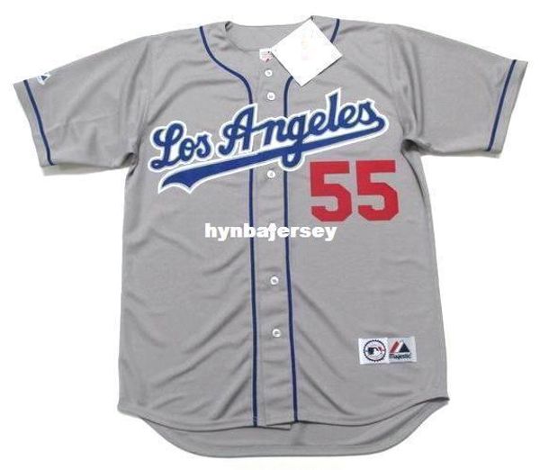 

custom orel hershiser los angeles stitched 2000 majestic vintage away baseball jersey retro mens jerseys running, Black;blue