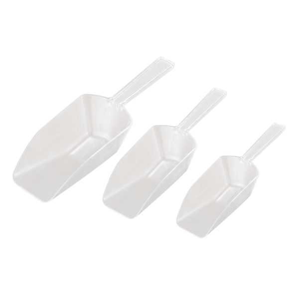 

3 piece pallet ice scraper shape plastic scoop - transparent ice cream tools