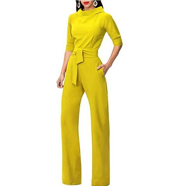 Compre Chandal Para Mujer Mono Elegante Mamelucos Turn Down Collar