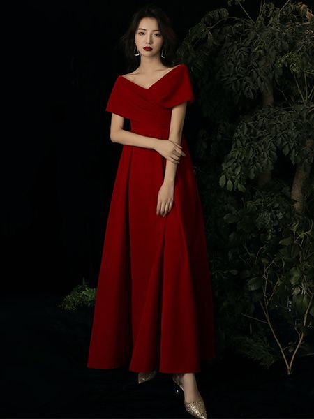 

long engagement dress wine red evening skirt formal evening dress, Black;red
