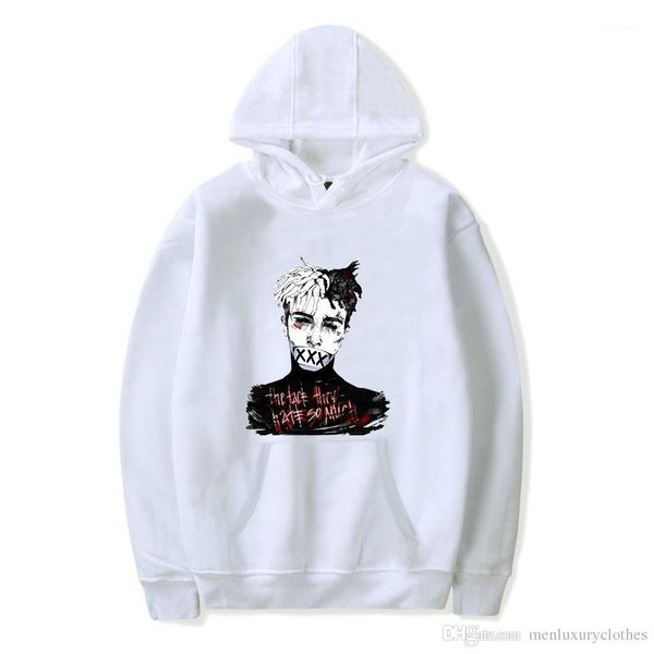 

rapper hoodies xxxtentacion fans american fleece sweatshirts men women r.i.p, Black
