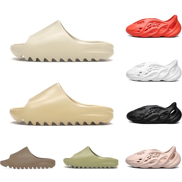 

kanye west slide men women designer slippers flip flops bone desert sand resin triple black white slides mens womens beach l sandals
