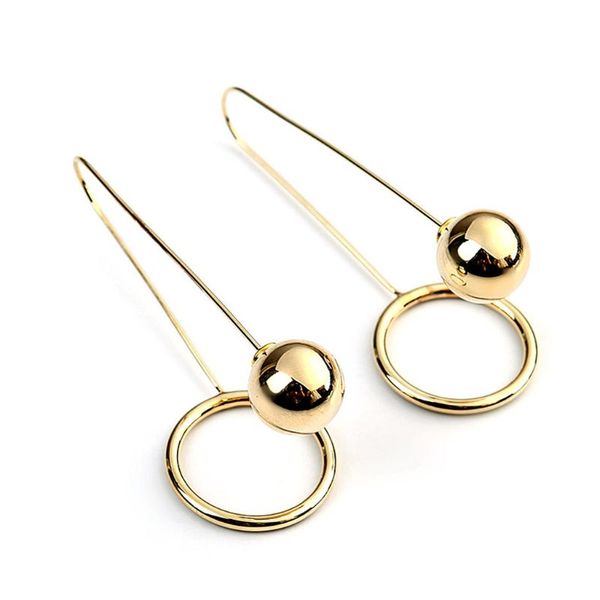 

большой круглый шар падение u-образный серьги для женщин ювелирные изделия, Silver