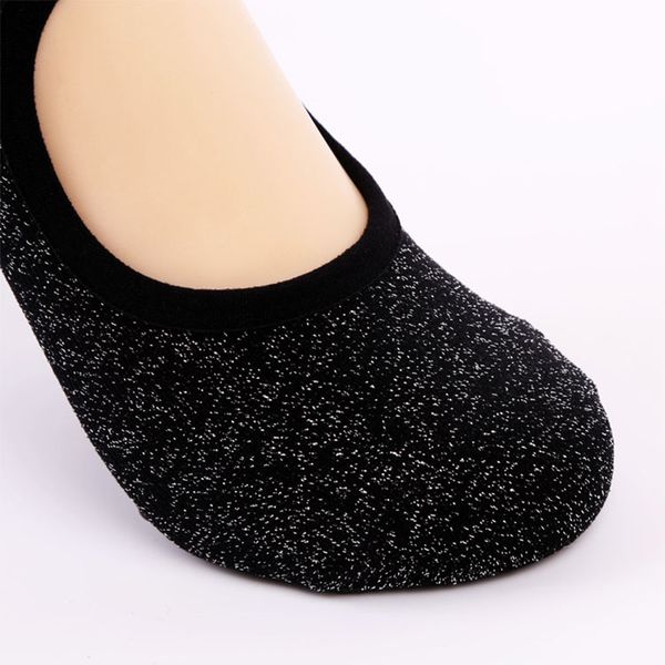 

2pair women ballet socks non-slip straps breathable thin yoga socks for workout ncm99, Black
