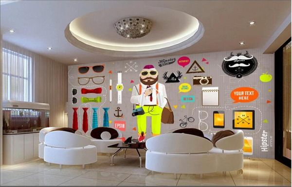 

custom p 3d wallpaper fashion and cute hipster shopping mall beauty salon home decor 3d wall murals wallpaper for walls 3 d