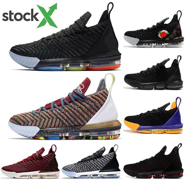 

james lebron basketball shoes 16 for men 1 thru 5 fresh bred triple black designer mens trainers breathable sports sneakers