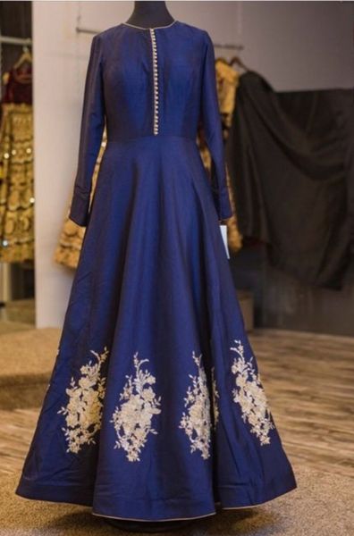 

robe de soiree prom muslim evening dresses long sleeve, Black