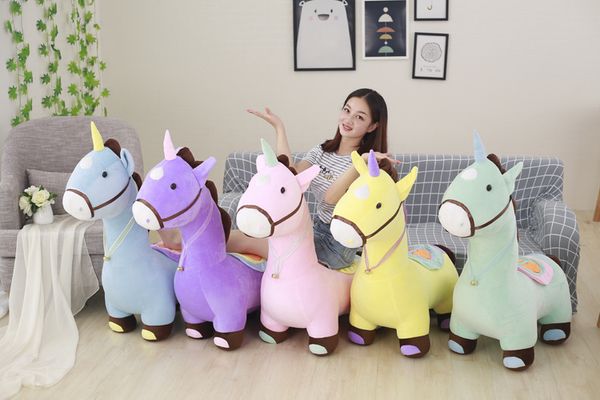 

plush toy unicorn doll saddle horse rag doll maumet children and girls cute cartoon birthday gift