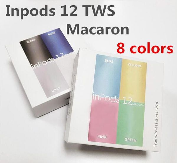 

Красочные inpods 12 inpods12 i12 Macaron цвет Bluetooth беспроводной наушник TWS выскочит окно Touch Earb